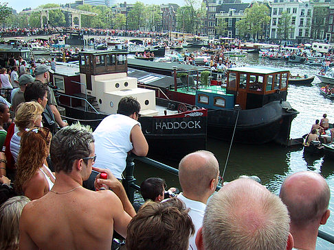 Foto Boote im Kanal - Amsterdam